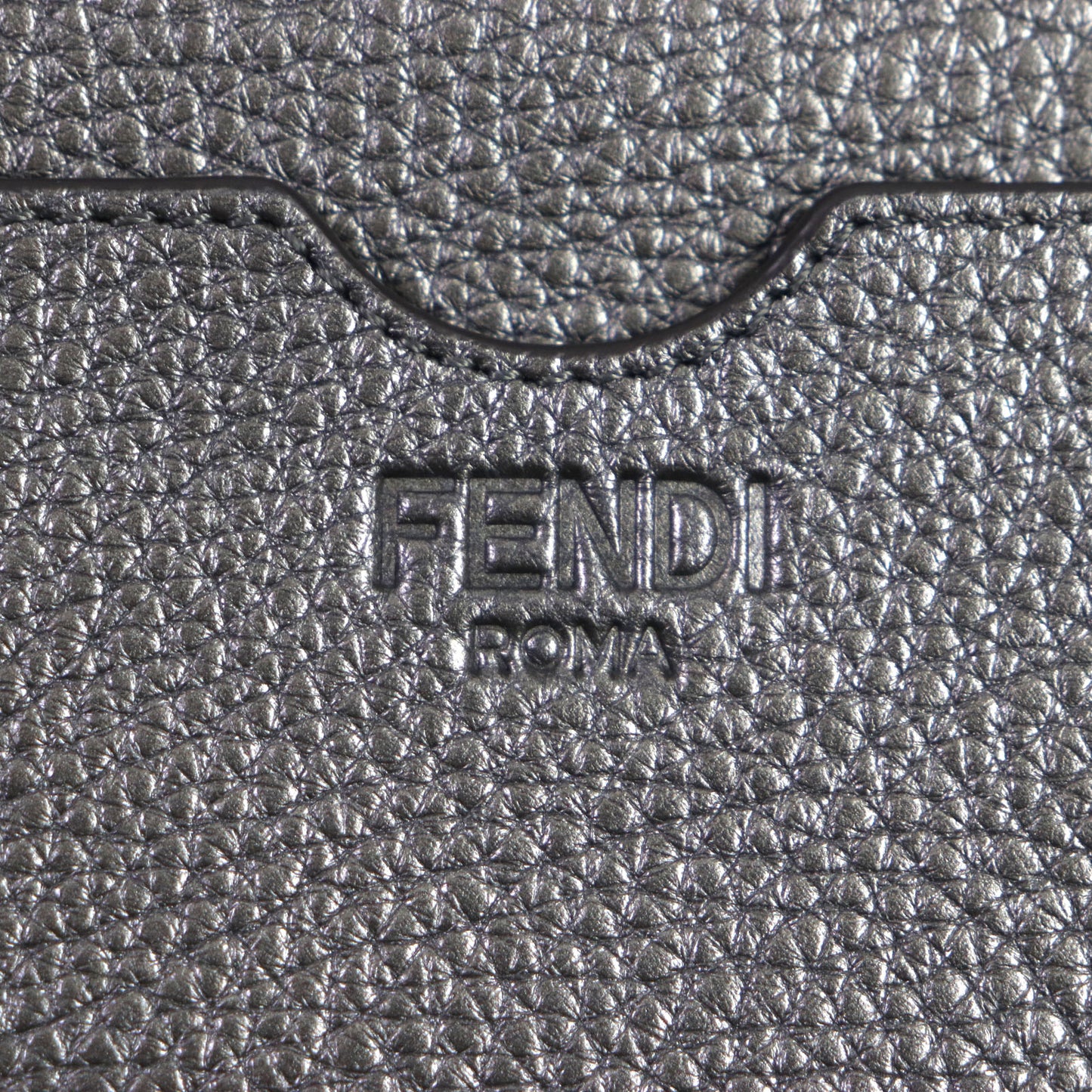FENDI Shoulder Bag 7M0344 leather Graphite, GRAPHITE/RUBLS Mini camera bag