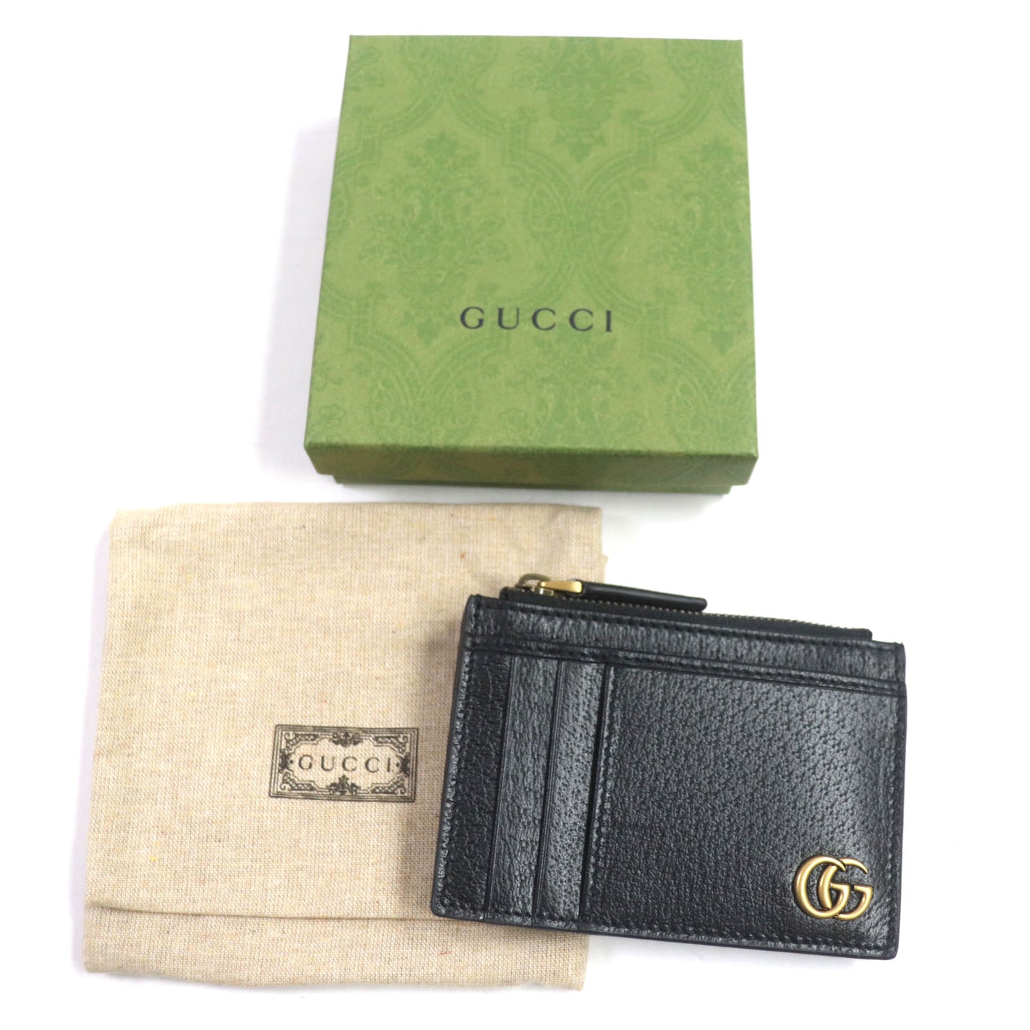 GUCCI Card Case 657589 leather black