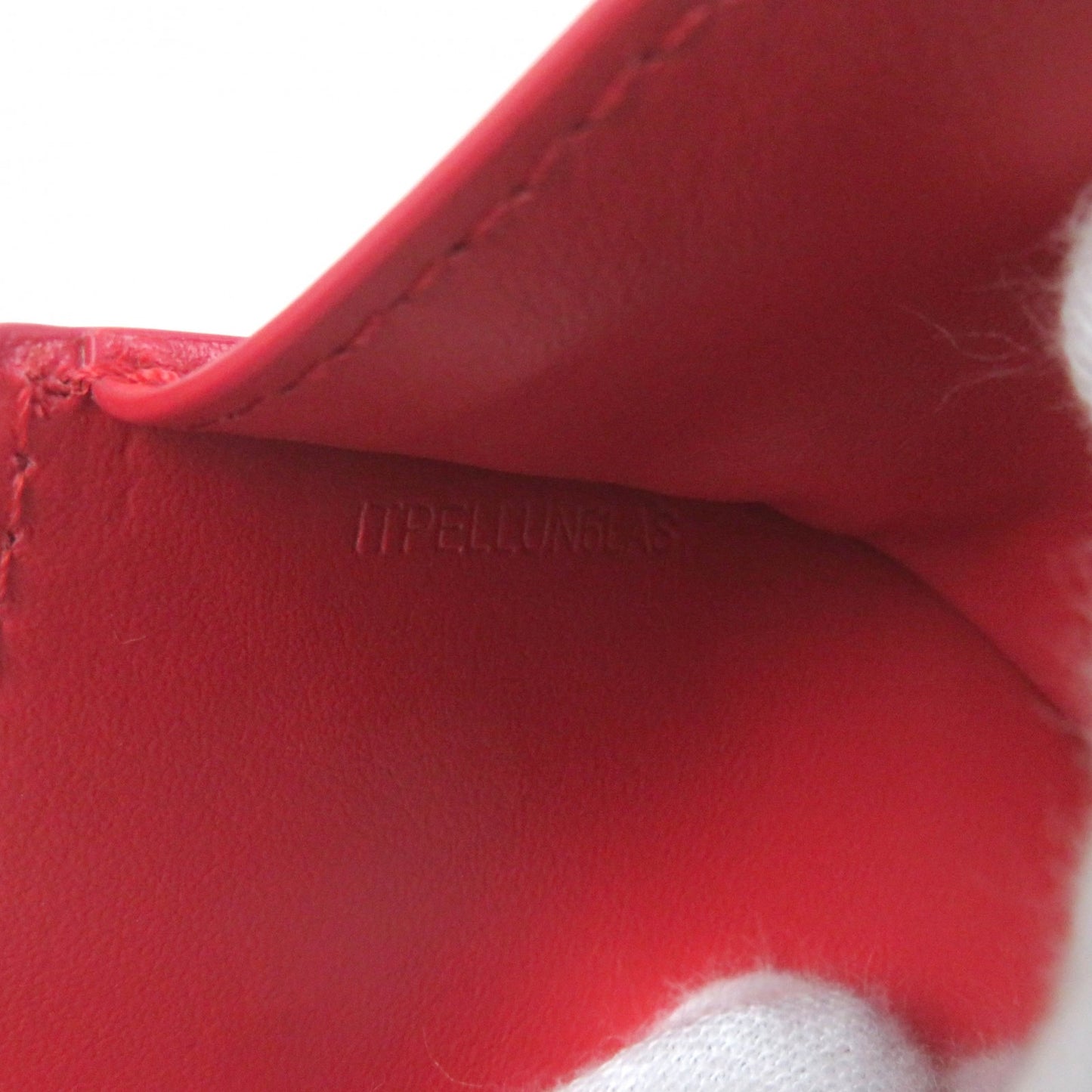 BURBERRY Tri-fold wallet leather Red
