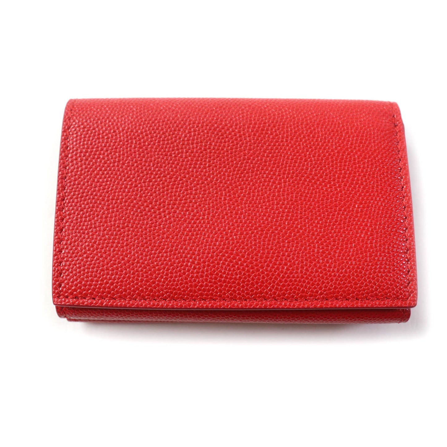 BURBERRY Tri-fold wallet leather Red