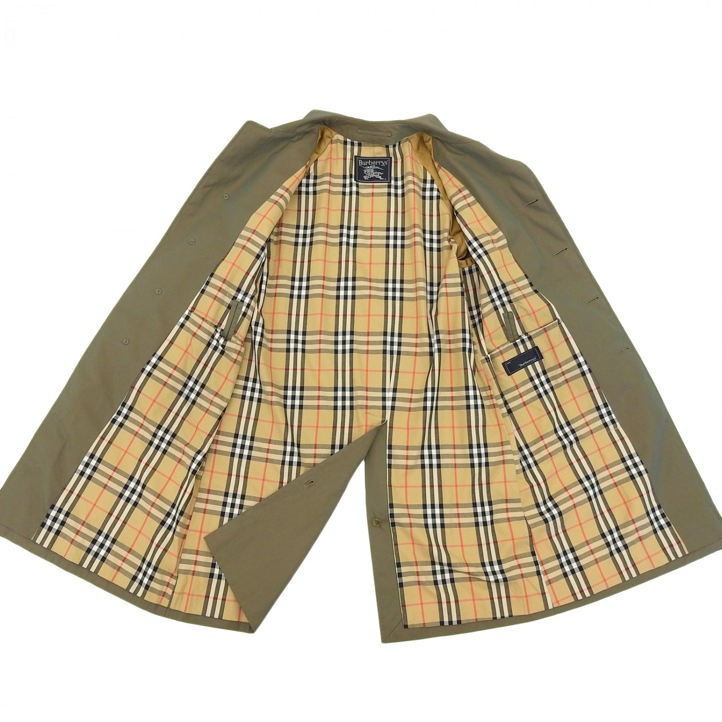 BURBERRY Stainless collar coat cotton Khaki beige 90 165