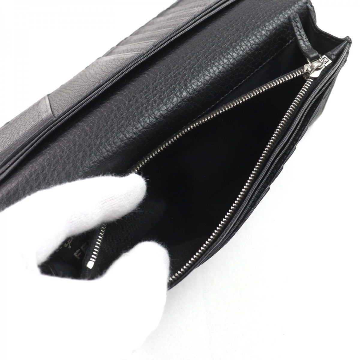 FENDI Long Wallet Purse 7M0186 Calfskin gray SELLERIA SELLERIA