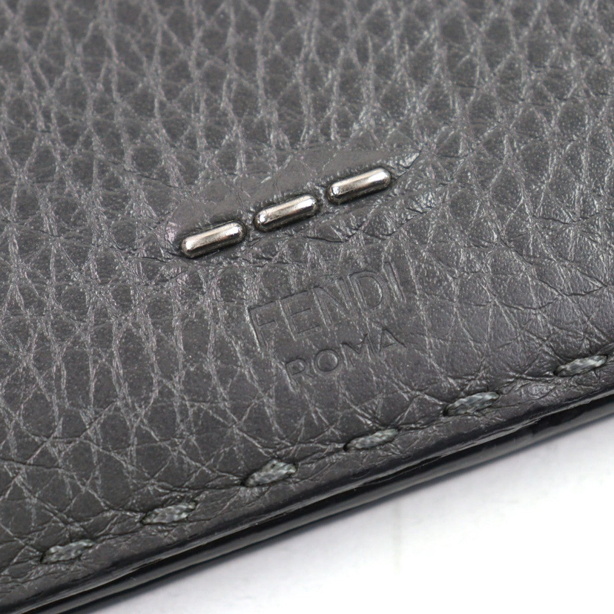 FENDI Long Wallet Purse 7M0186 Calfskin gray SELLERIA SELLERIA