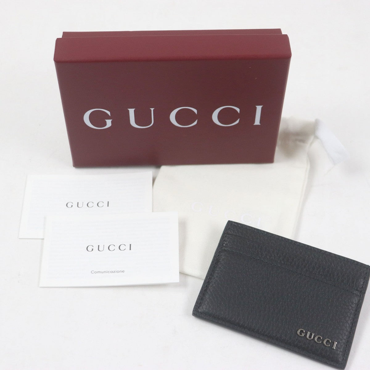 GUCCI Card Case 771157 leather black