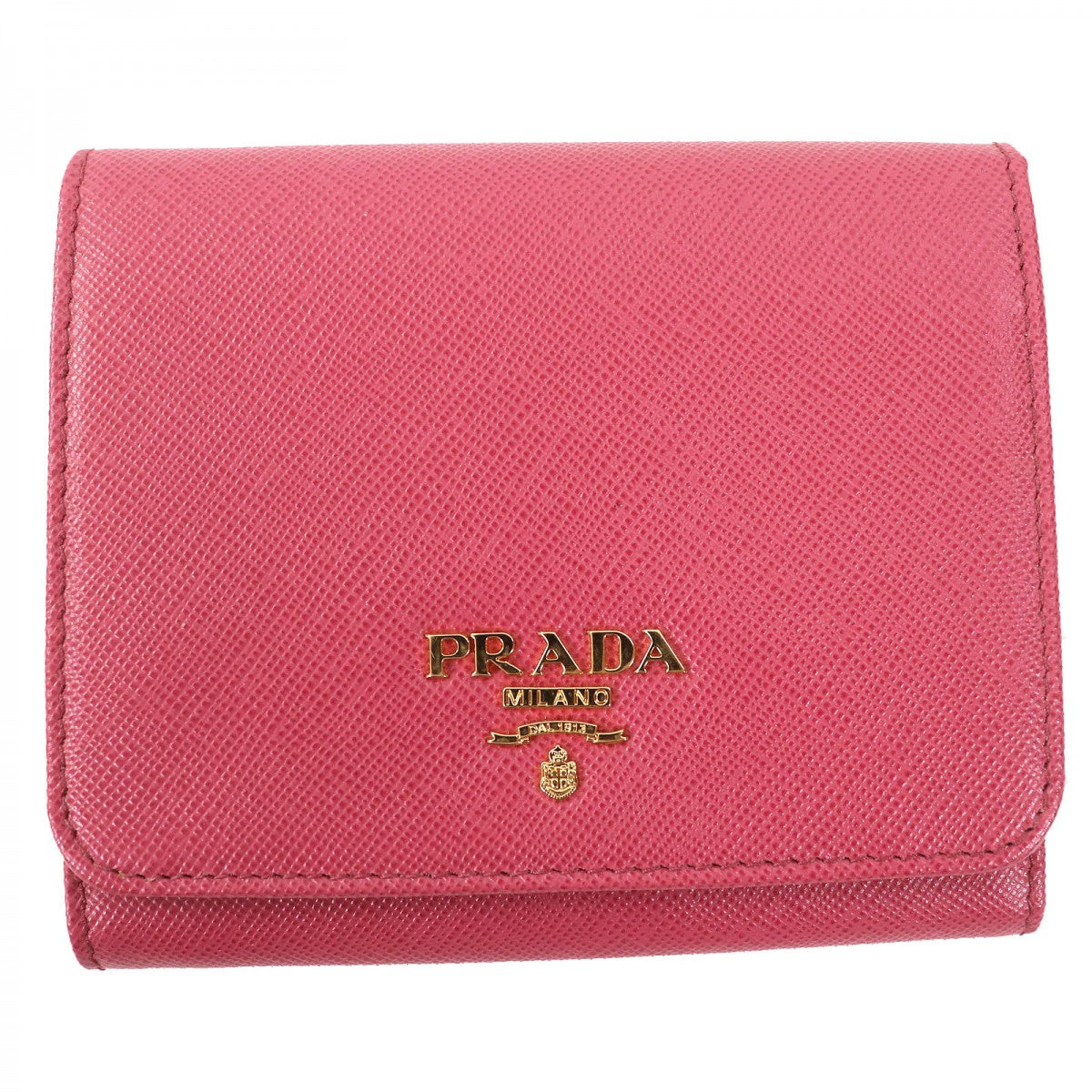 PRADA Tri-fold wallet 1M0176 Safiano leather BRUYERE Pink type SAFFIANO METAL