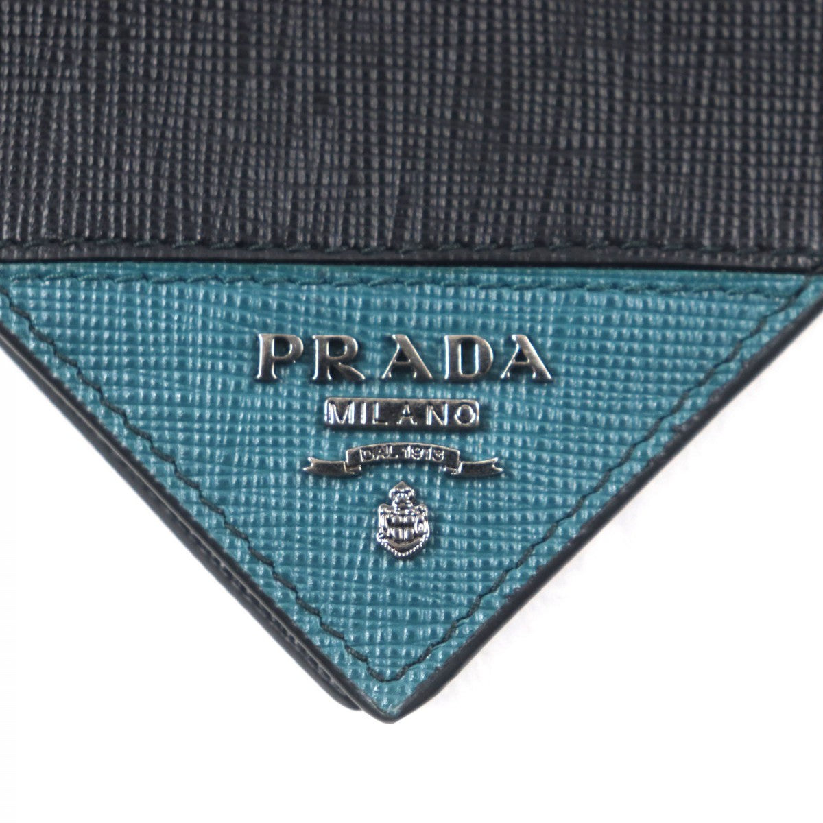 PRADA Bifold Wallet 2MO004 Safiano leather Black green