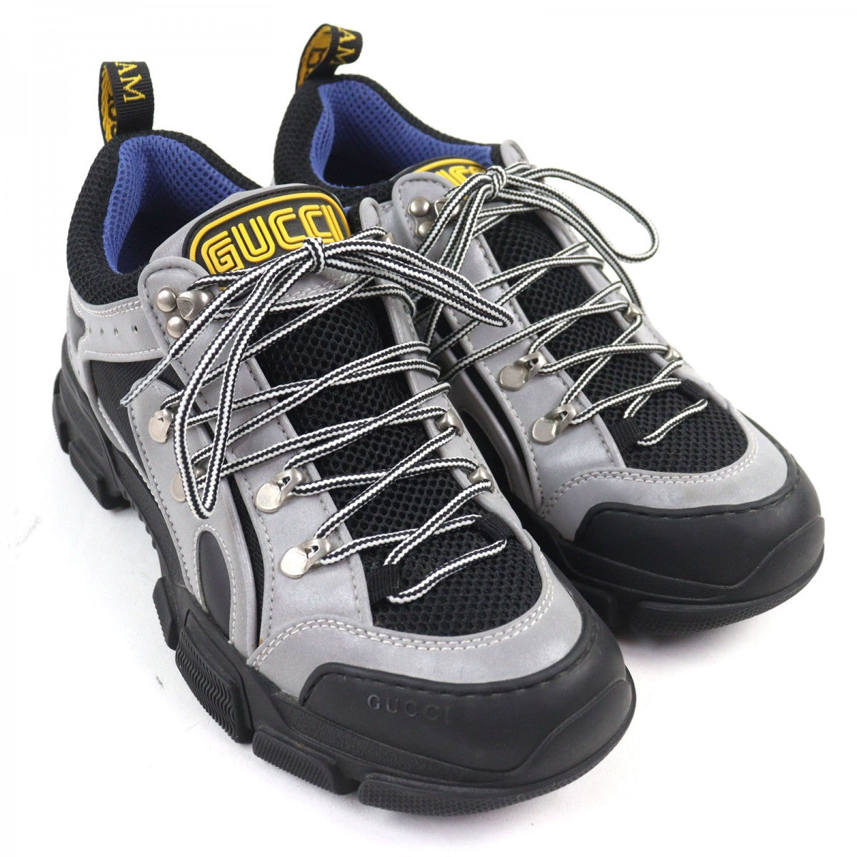 GUCCI sneakers Calf leather Gray type Flashtrek Flashtrek 7