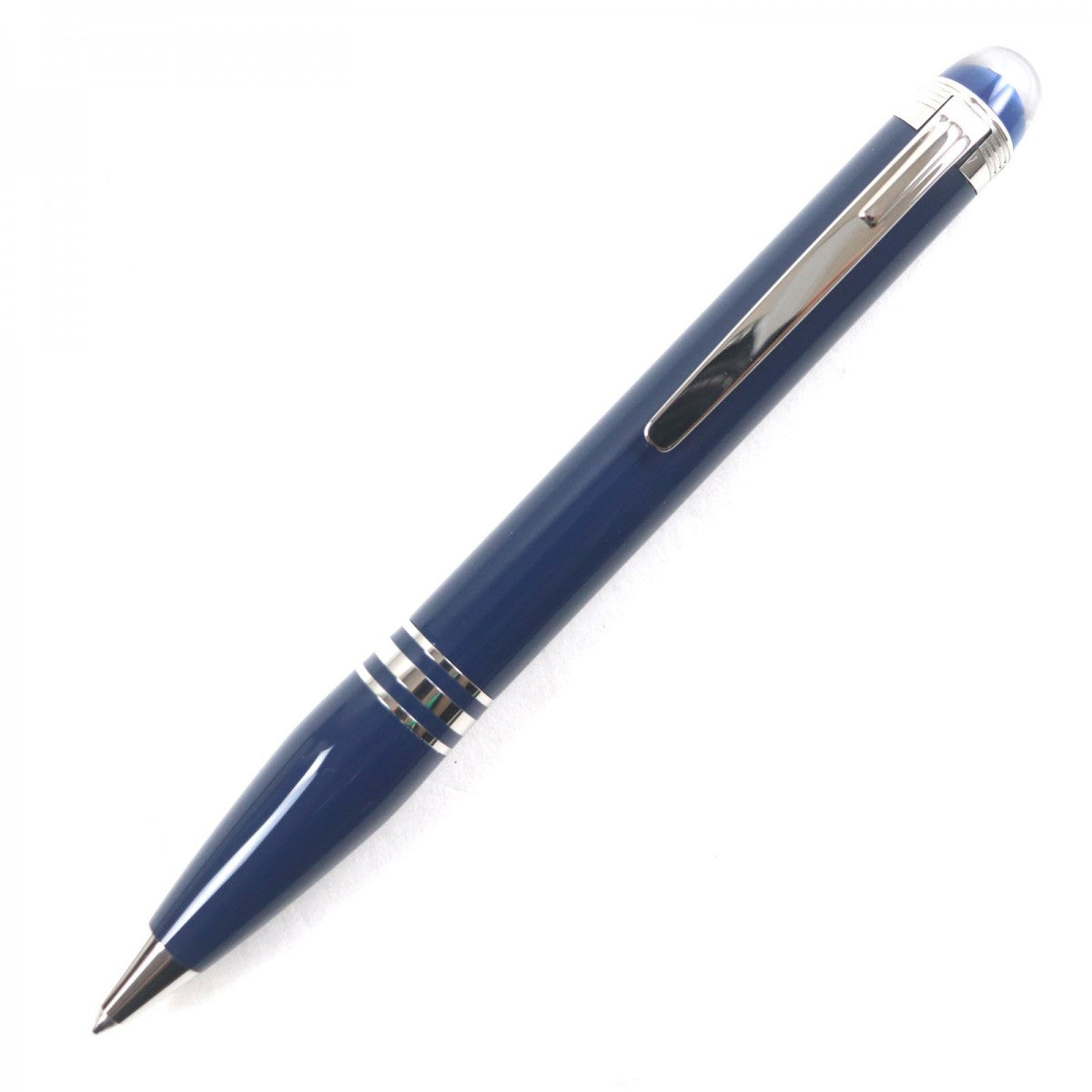 MONTBLANC Ballpoint pen metal Two-tone (navy) Starwalker New Blue Planet Blue Dome
