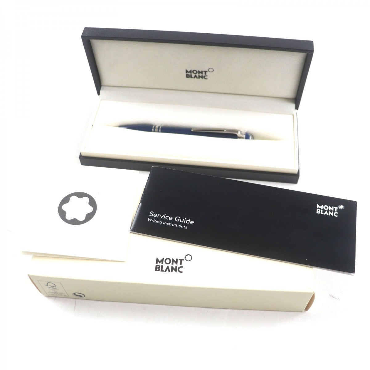 MONTBLANC Ballpoint pen metal Two-tone (navy) Starwalker New Blue Planet Blue Dome