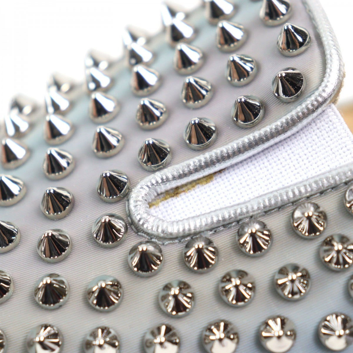 Christian Louboutin Slip-on leather Aurora Silver Studs Roller boat 40