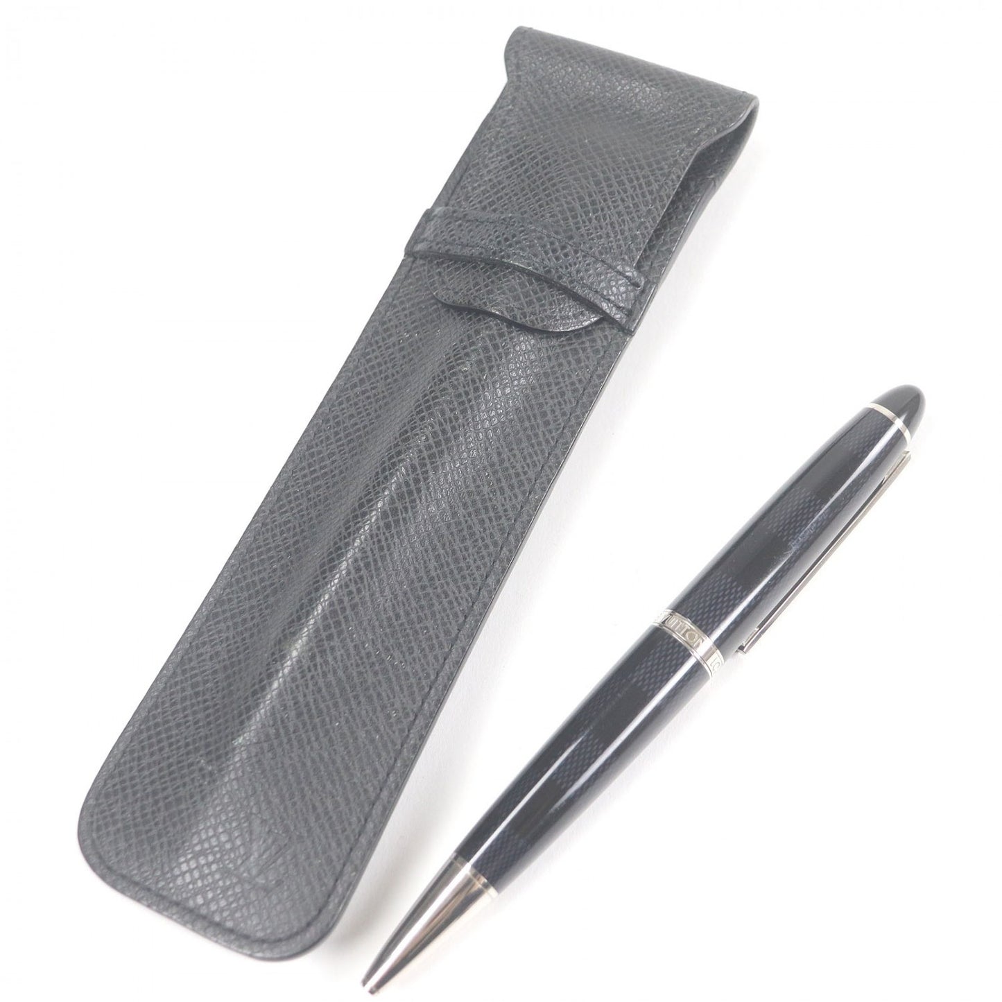 LOUIS VUITTON Ballpoint pen N79003 lacquer Black Silver Grand Tour Damier Graphite