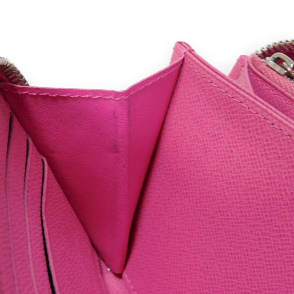 LOUIS VUITTON Long Wallet Purse M80113 Epi leather x grain leather Rose Pondicherry Epi Zippy wallet