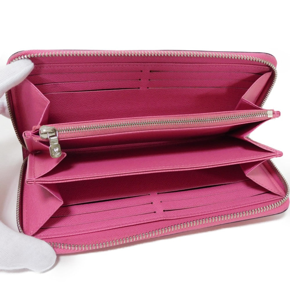 LOUIS VUITTON Long Wallet Purse M80113 Epi leather x grain leather Rose Pondicherry Epi Zippy wallet