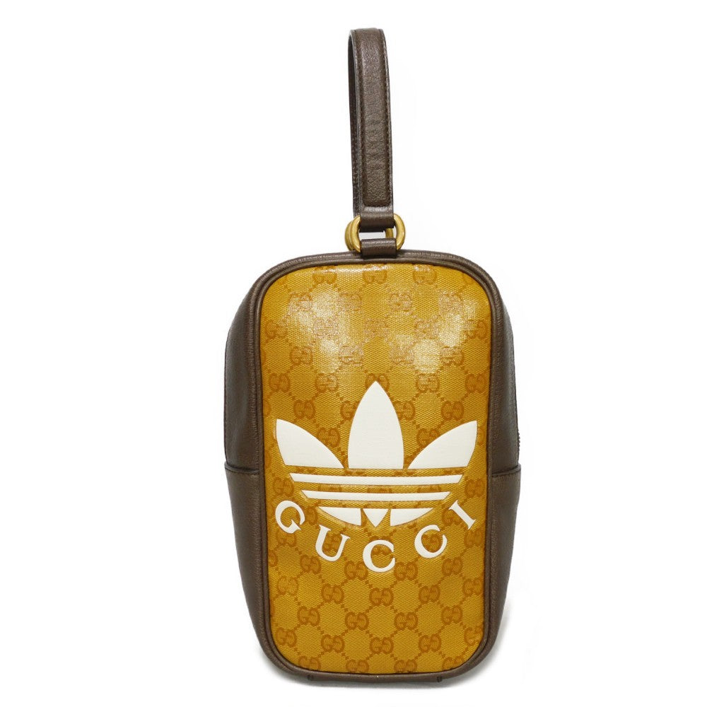GUCCI Handbag 702387 UVSAT 7267 GG Crystal Canvas (Plastics finish) x Calf leather beige Adidas GG Crystal Mini Top Handle Bag