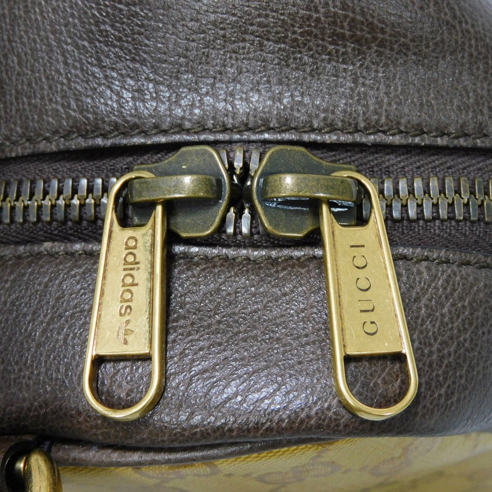 GUCCI Handbag 702387 UVSAT 7267 GG Crystal Canvas (Plastics finish) x Calf leather beige Adidas GG Crystal Mini Top Handle Bag