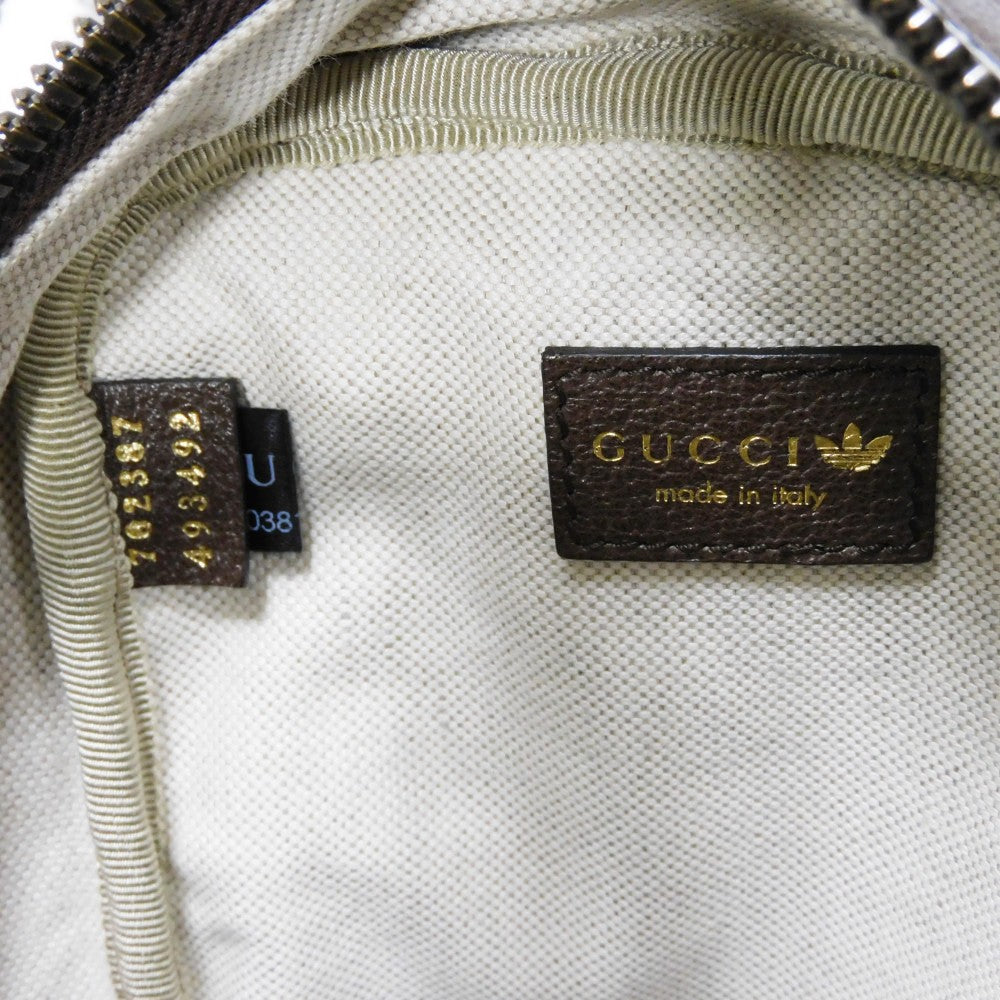 GUCCI Handbag 702387 UVSAT 7267 GG Crystal Canvas (Plastics finish) x Calf leather beige Adidas GG Crystal Mini Top Handle Bag