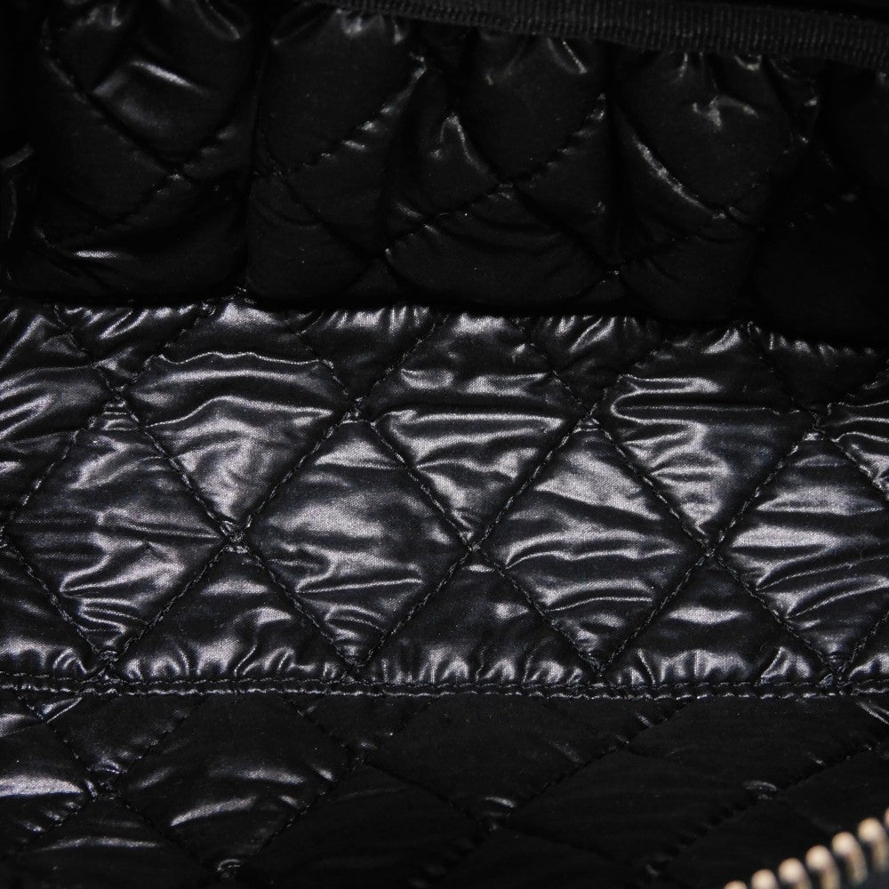 CHANEL Pouch A70811 Nylon black COCO Mark Camellia cosmetic pouch
