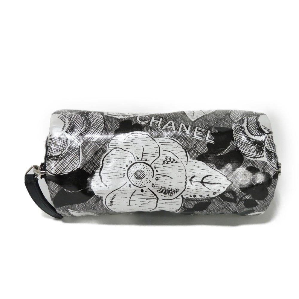 CHANEL Pouch A70811 Nylon black COCO Mark Camellia cosmetic pouch
