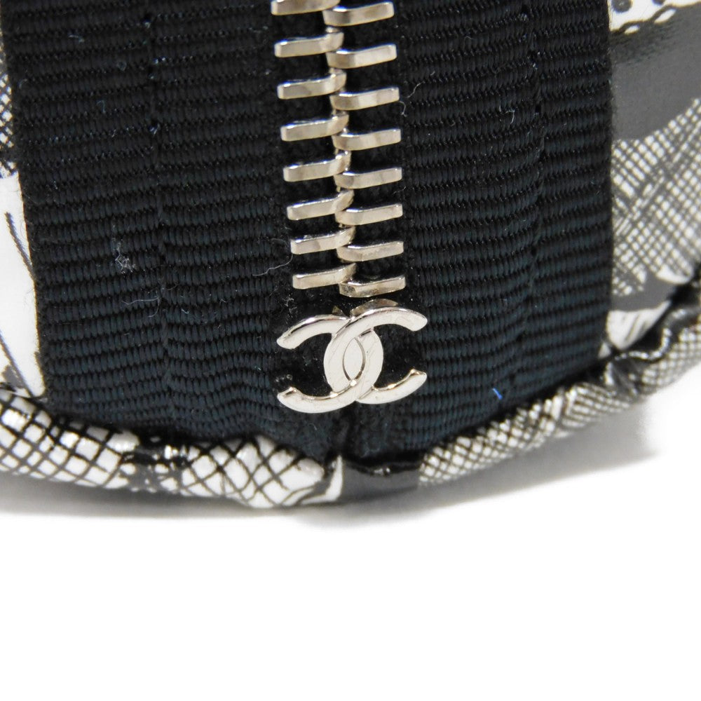 CHANEL Pouch A70811 Nylon black COCO Mark Camellia cosmetic pouch