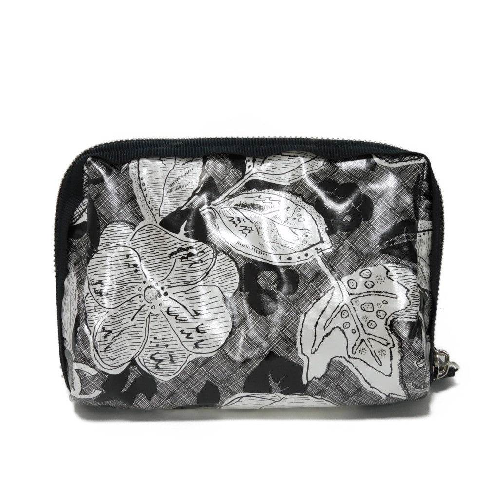 CHANEL Pouch A70811 Nylon black COCO Mark Camellia cosmetic pouch