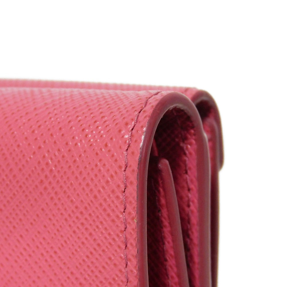 PRADA Tri-fold wallet 1MH021 QWA F0505 Safiano leather (stamped) Peonia logo metal Saffiano Mini Wallet