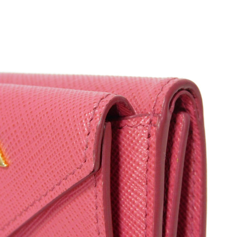 PRADA Tri-fold wallet 1MH021 QWA F0505 Safiano leather (stamped) Peonia logo metal Saffiano Mini Wallet