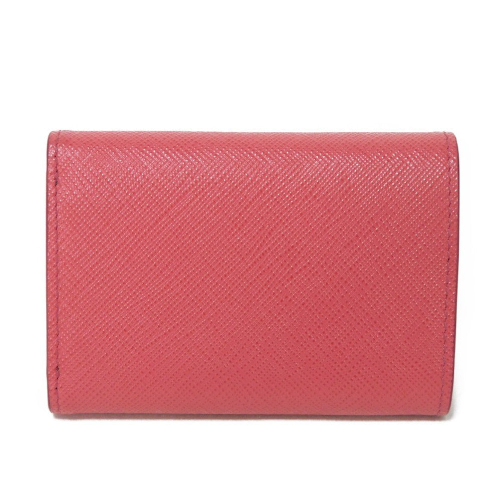 PRADA Tri-fold wallet 1MH021 QWA F0505 Safiano leather (stamped) Peonia logo metal Saffiano Mini Wallet