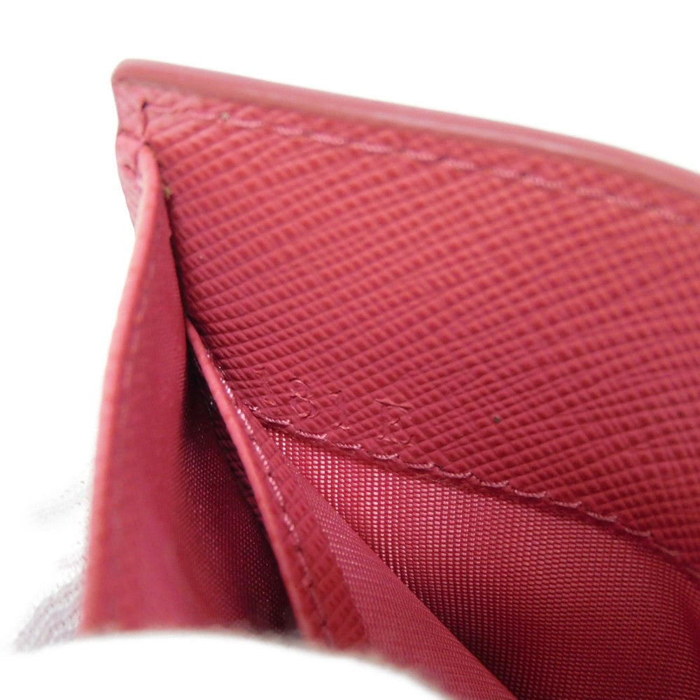 PRADA Tri-fold wallet 1MH021 QWA F0505 Safiano leather (stamped) Peonia logo metal Saffiano Mini Wallet