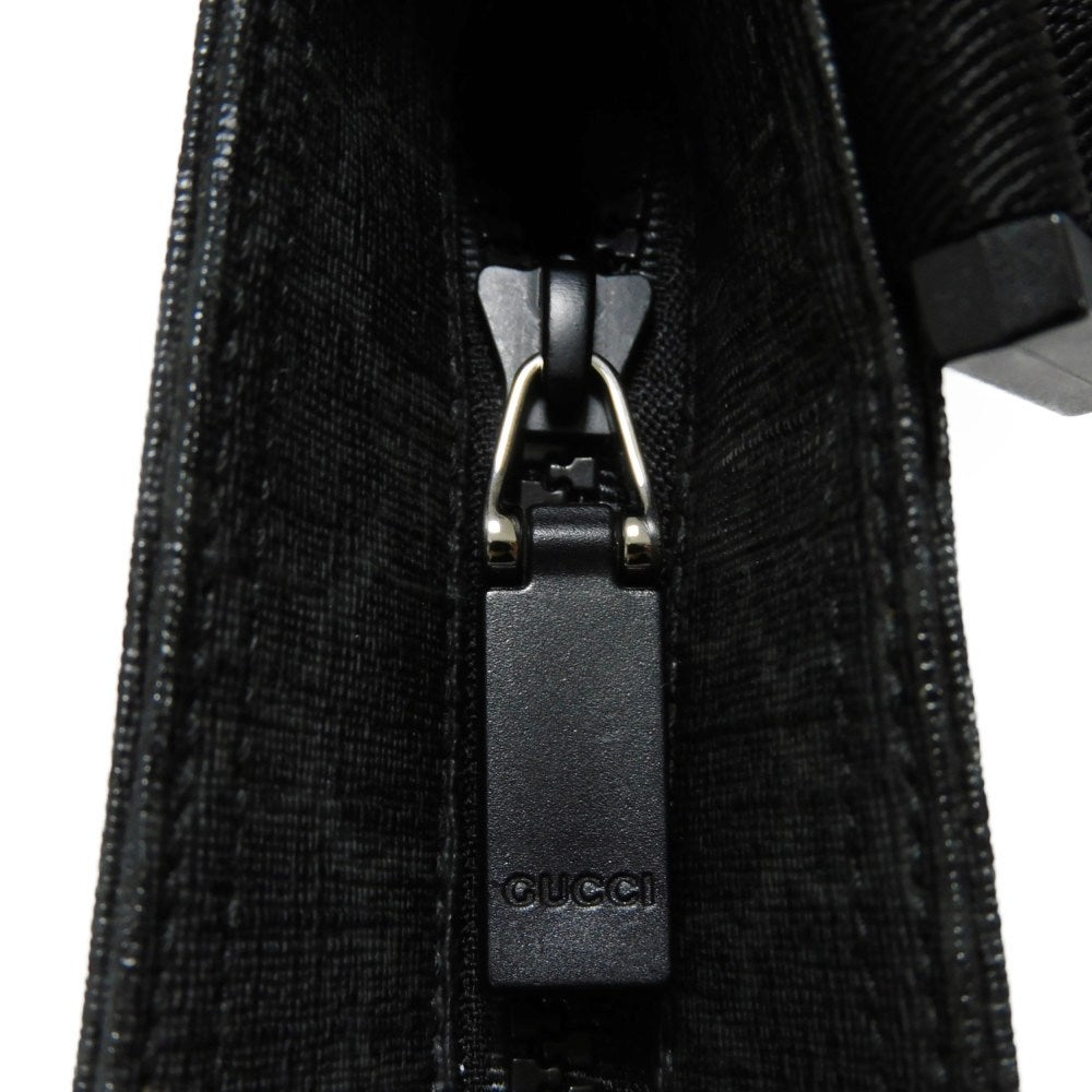 GUCCI Shoulder Bag 162904 GG Plus Canvas (PVC-coated) x Calfskin Leather black GG plus Medium messenger bag