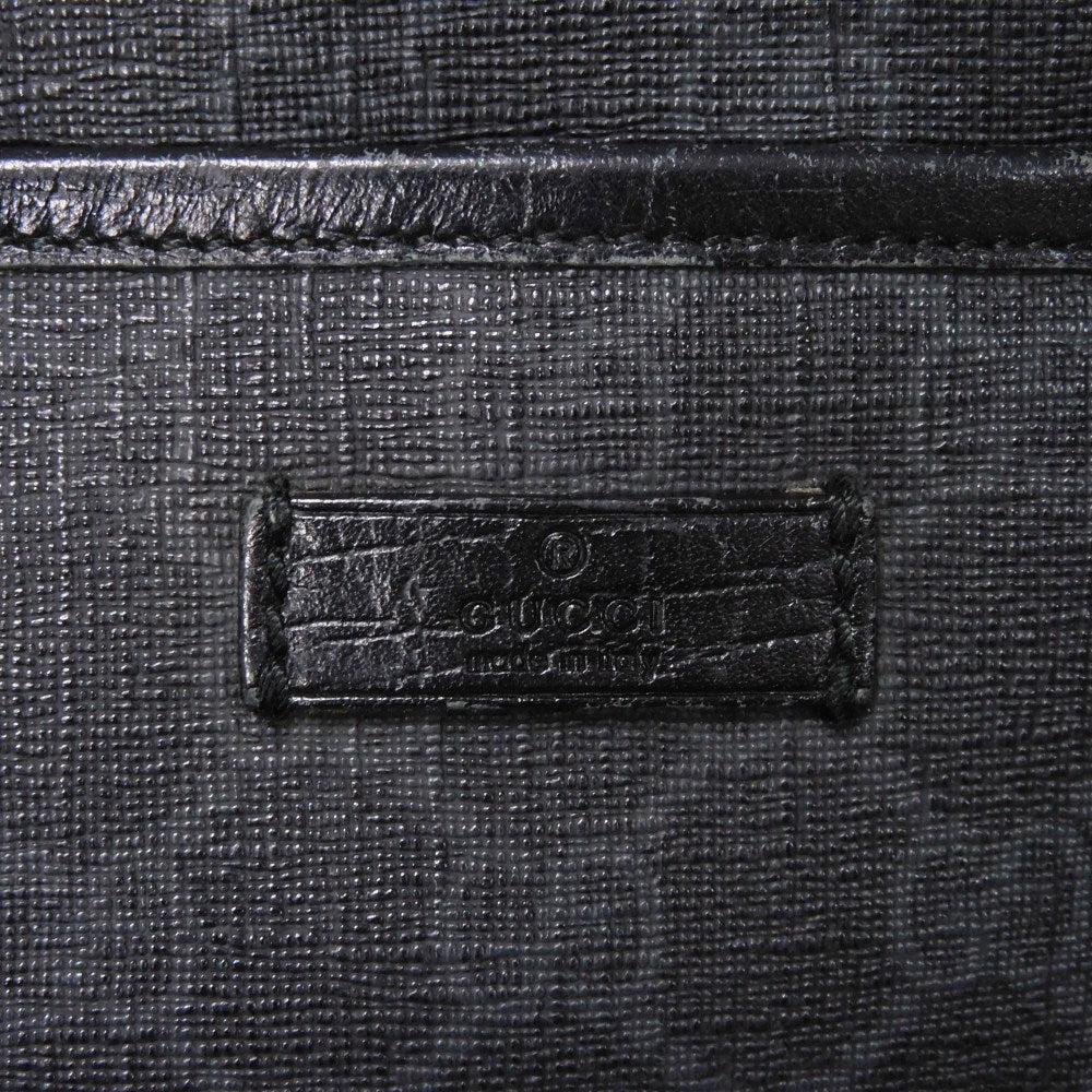 GUCCI Shoulder Bag 162904 GG Plus Canvas (PVC-coated) x Calfskin Leather black GG plus Medium messenger bag