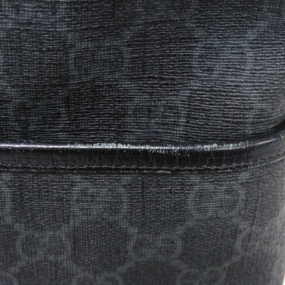 GUCCI Shoulder Bag 162904 GG Plus Canvas (PVC-coated) x Calfskin Leather black GG plus Medium messenger bag