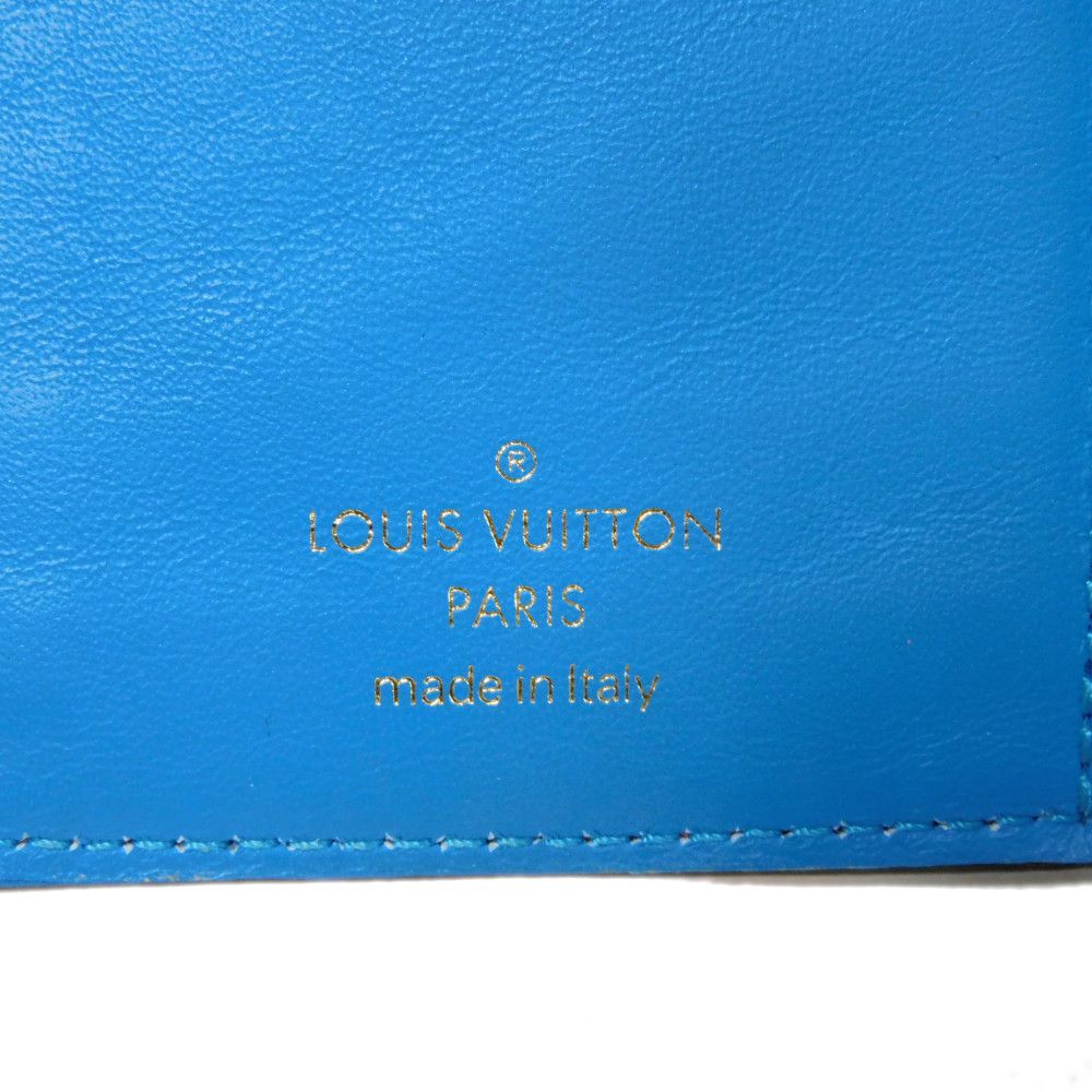 LOUIS VUITTON Tri-fold wallet M69177 Smooth Calfskin Leather Dahlia LV circle Portefeuille LV Pont Neuf Compact Rear