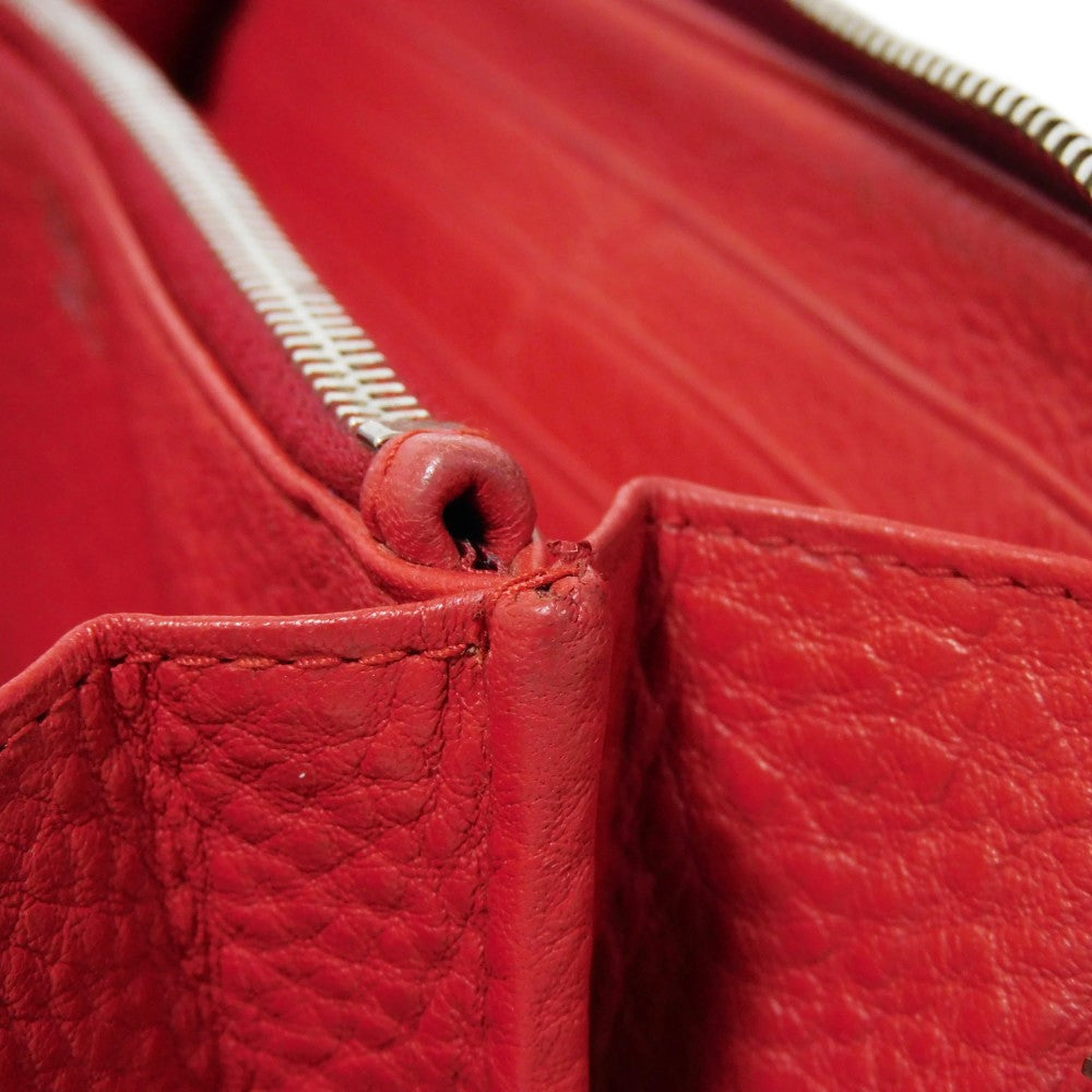 PRADA Long Wallet Purse 1ML506 2E8V F001 Calf leather Rosso logo metal Vitello Phoenix Zip Around Wallet