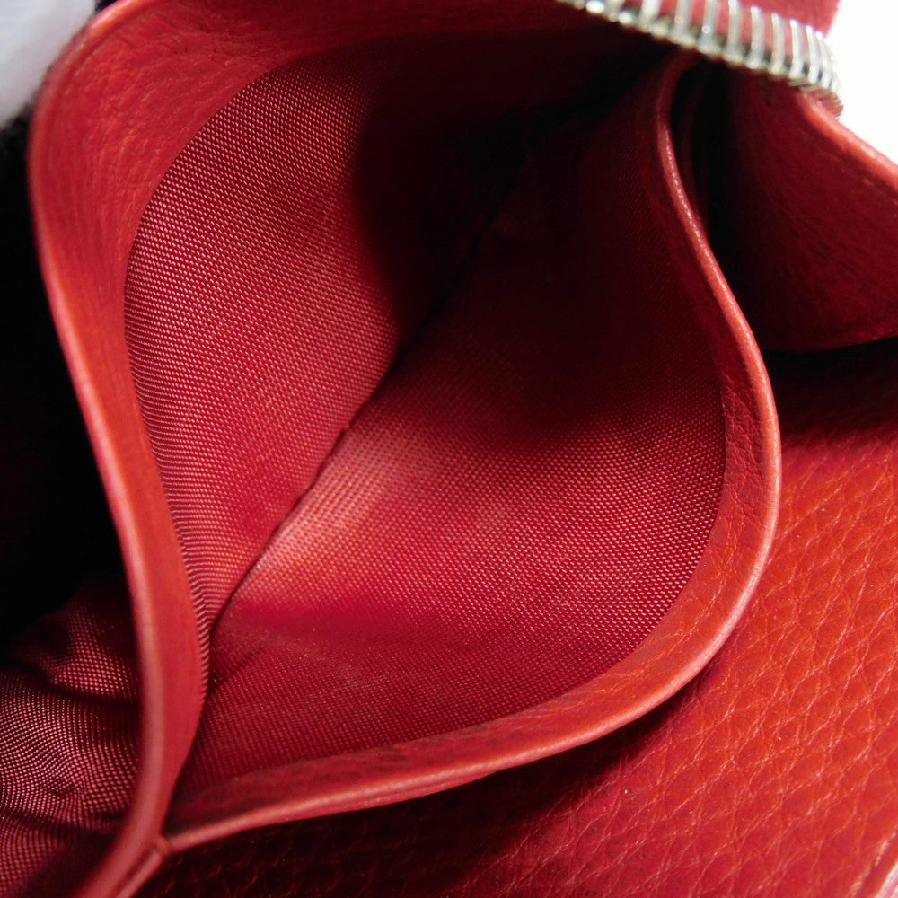 PRADA Long Wallet Purse 1ML506 2E8V F001 Calf leather Rosso logo metal Vitello Phoenix Zip Around Wallet