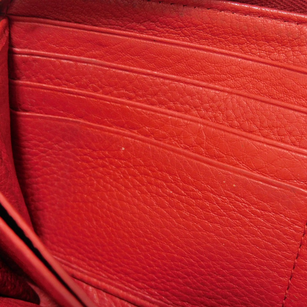 PRADA Long Wallet Purse 1ML506 2E8V F001 Calf leather Rosso logo metal Vitello Phoenix Zip Around Wallet