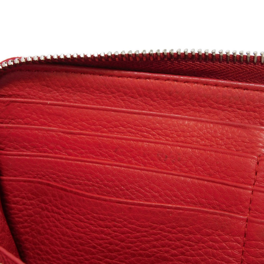 PRADA Long Wallet Purse 1ML506 2E8V F001 Calf leather Rosso logo metal Vitello Phoenix Zip Around Wallet