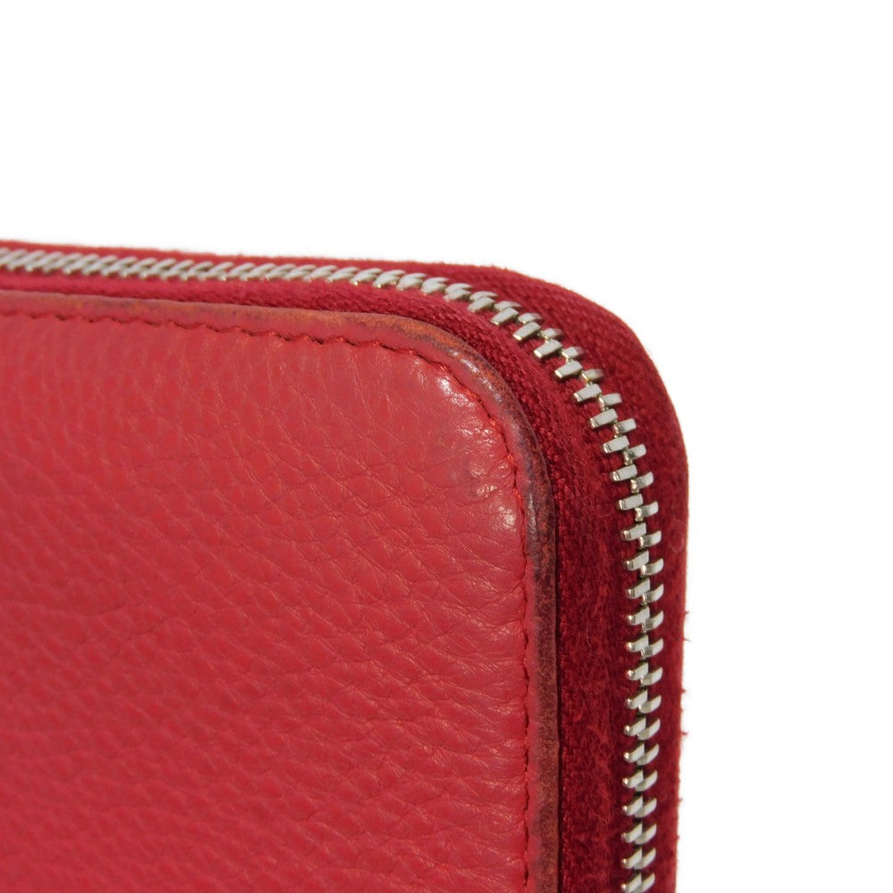 PRADA Long Wallet Purse 1ML506 2E8V F001 Calf leather Rosso logo metal Vitello Phoenix Zip Around Wallet