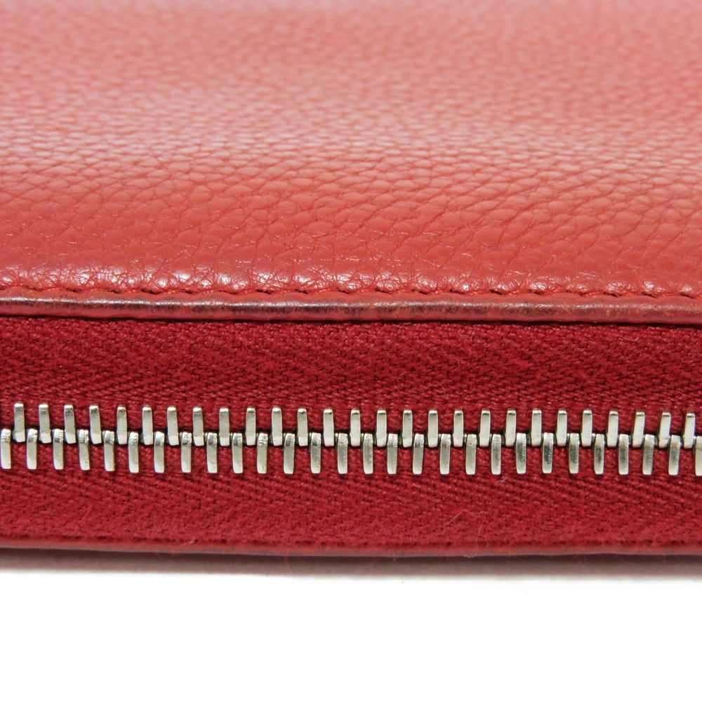 PRADA Long Wallet Purse 1ML506 2E8V F001 Calf leather Rosso logo metal Vitello Phoenix Zip Around Wallet