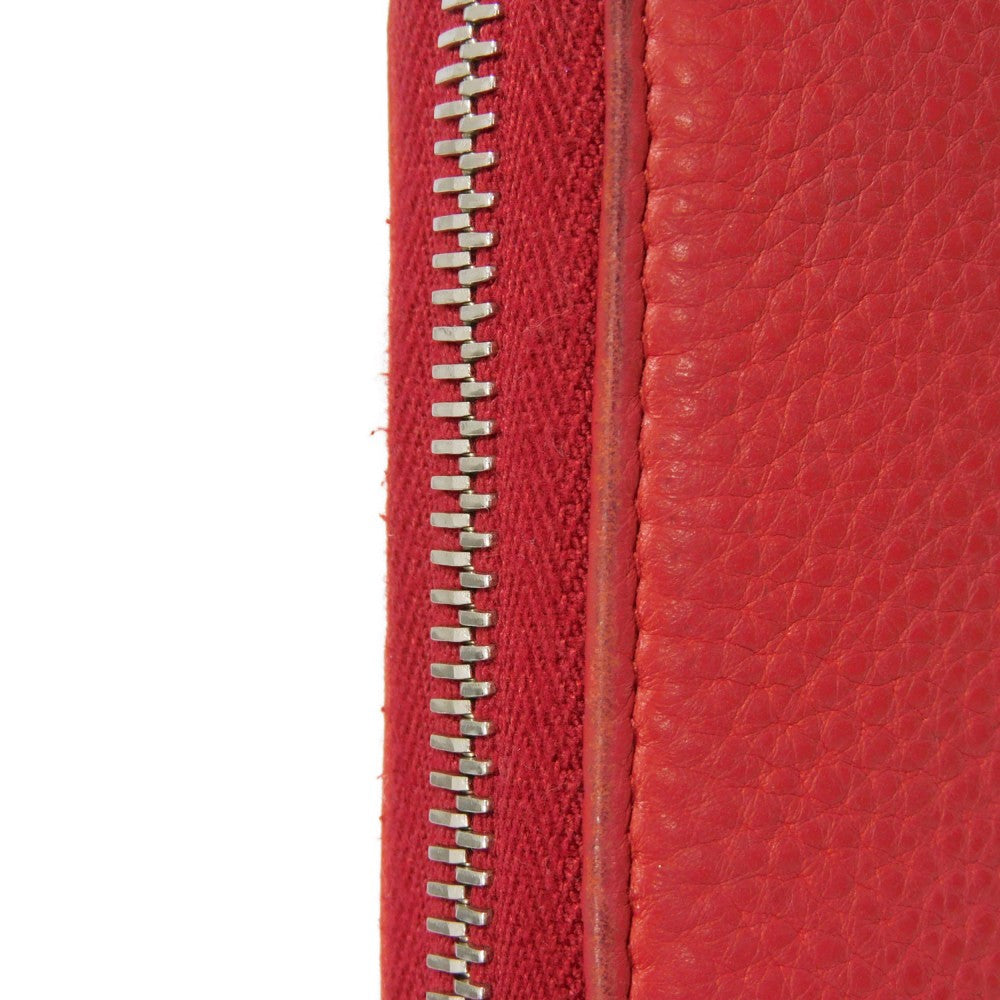 PRADA Long Wallet Purse 1ML506 2E8V F001 Calf leather Rosso logo metal Vitello Phoenix Zip Around Wallet