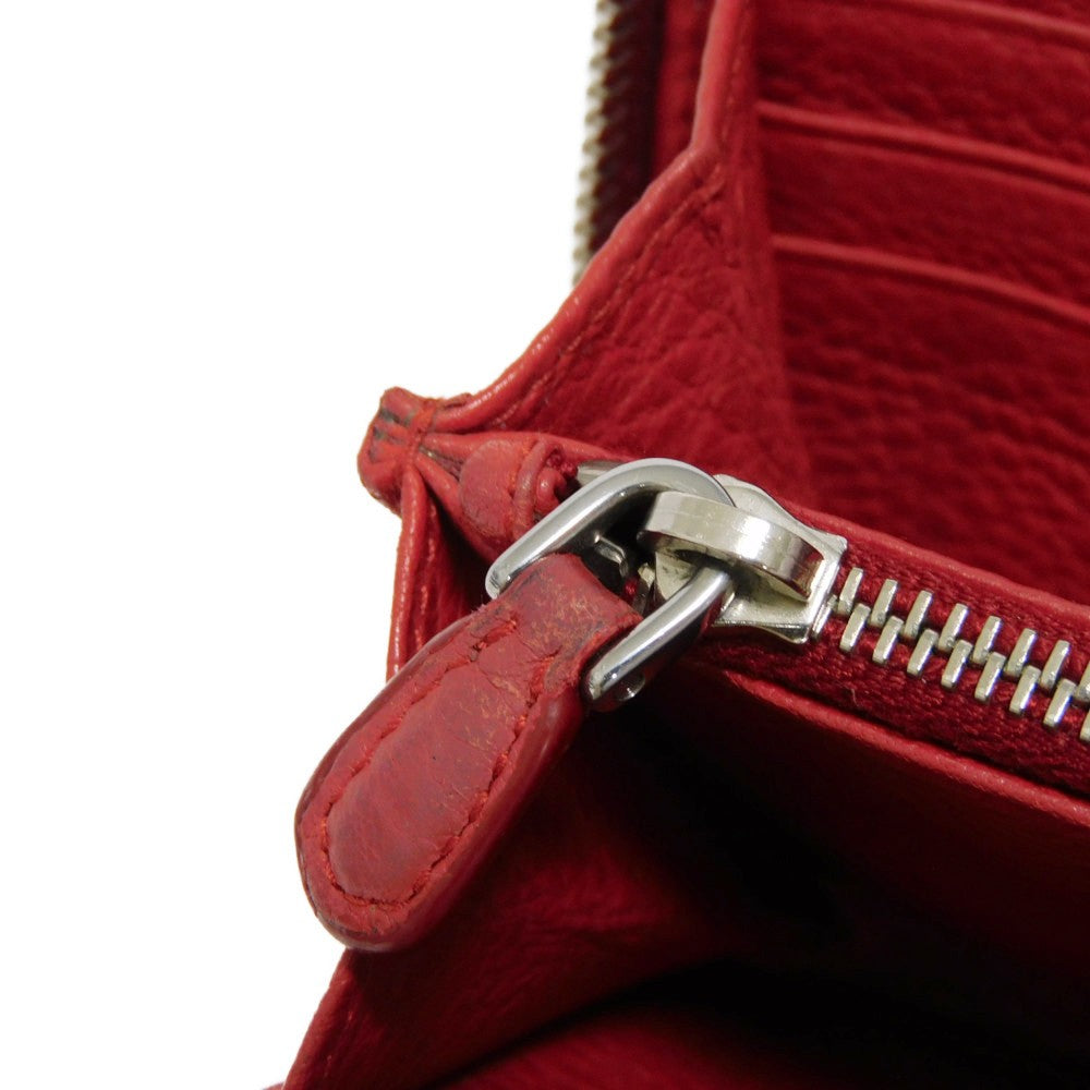 PRADA Long Wallet Purse 1ML506 2E8V F001 Calf leather Rosso logo metal Vitello Phoenix Zip Around Wallet