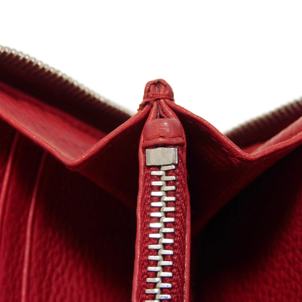 PRADA Long Wallet Purse 1ML506 2E8V F001 Calf leather Rosso logo metal Vitello Phoenix Zip Around Wallet