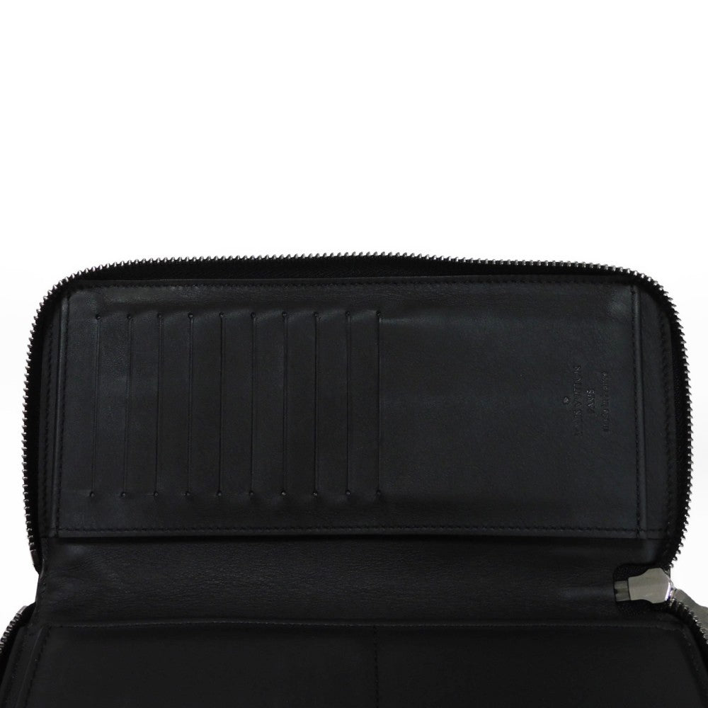 LOUIS VUITTON Long Wallet Purse N63548 Anfini Leather (Damie embossed) onyx Damier Anfini Zippy Wallet Vertical