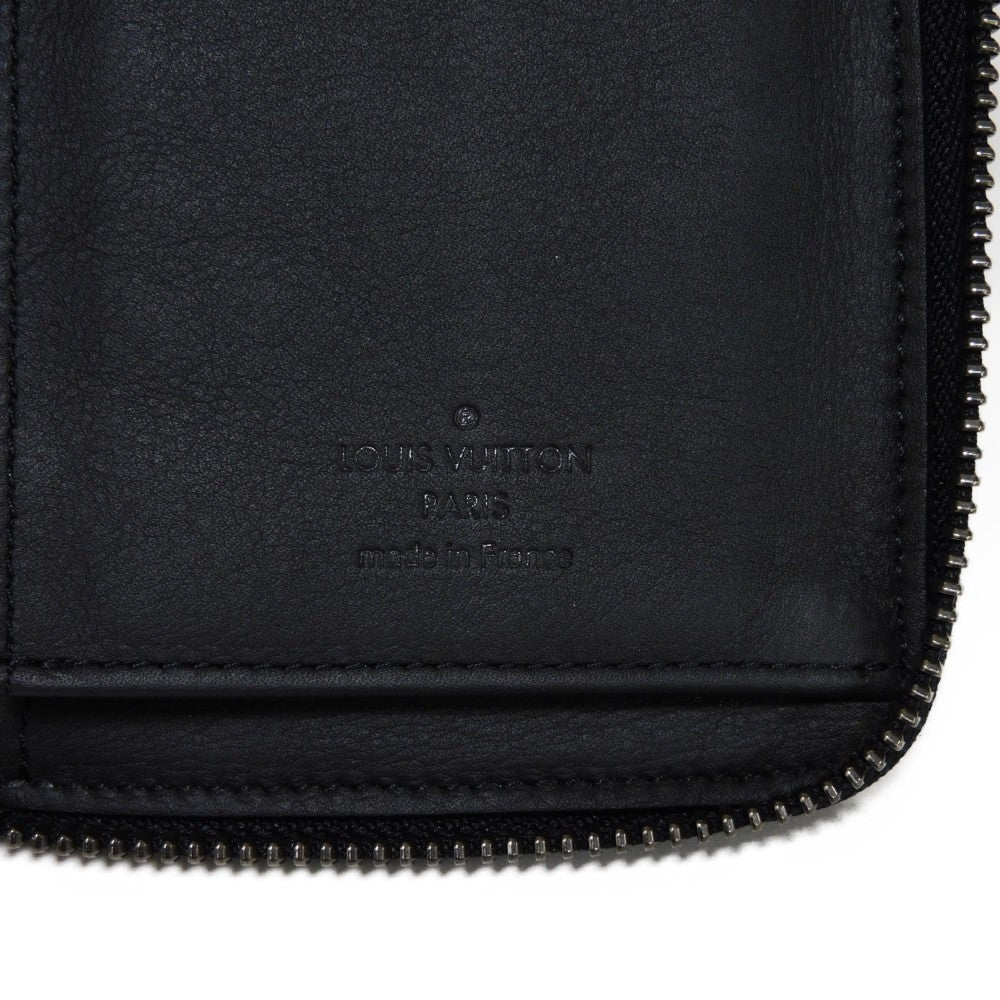 LOUIS VUITTON Long Wallet Purse N63548 Anfini Leather (Damie embossed) onyx Damier Anfini Zippy Wallet Vertical