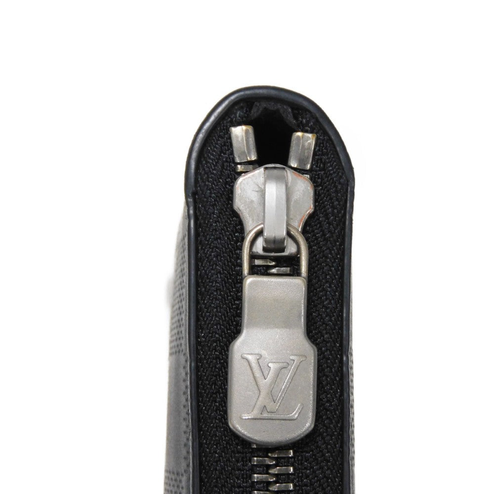 LOUIS VUITTON Long Wallet Purse N63548 Anfini Leather (Damie embossed) onyx Damier Anfini Zippy Wallet Vertical