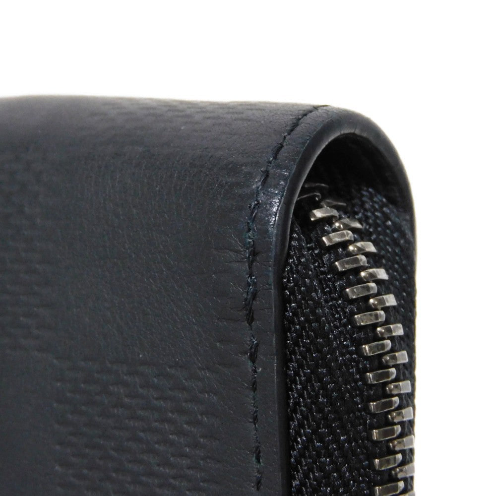 LOUIS VUITTON Long Wallet Purse N63548 Anfini Leather (Damie embossed) onyx Damier Anfini Zippy Wallet Vertical
