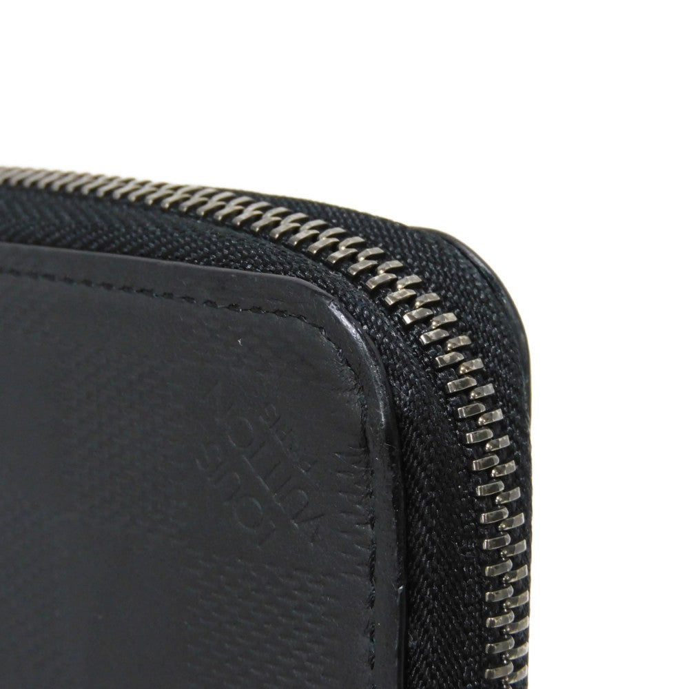 LOUIS VUITTON Long Wallet Purse N63548 Anfini Leather (Damie embossed) onyx Damier Anfini Zippy Wallet Vertical