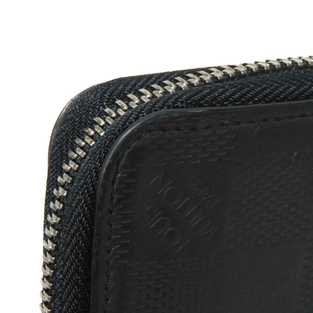 LOUIS VUITTON Long Wallet Purse N63548 Anfini Leather (Damie embossed) onyx Damier Anfini Zippy Wallet Vertical