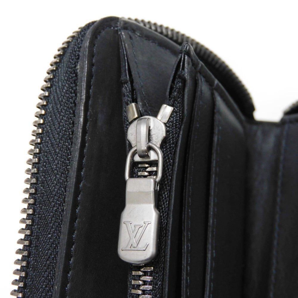 LOUIS VUITTON Long Wallet Purse N63548 Anfini Leather (Damie embossed) onyx Damier Anfini Zippy Wallet Vertical