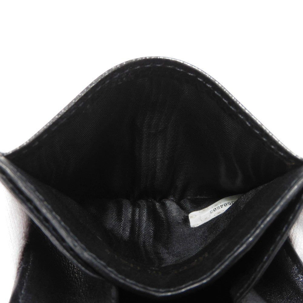 CHANEL Coin case Caviar skin black Big Coco Compact flap wallet