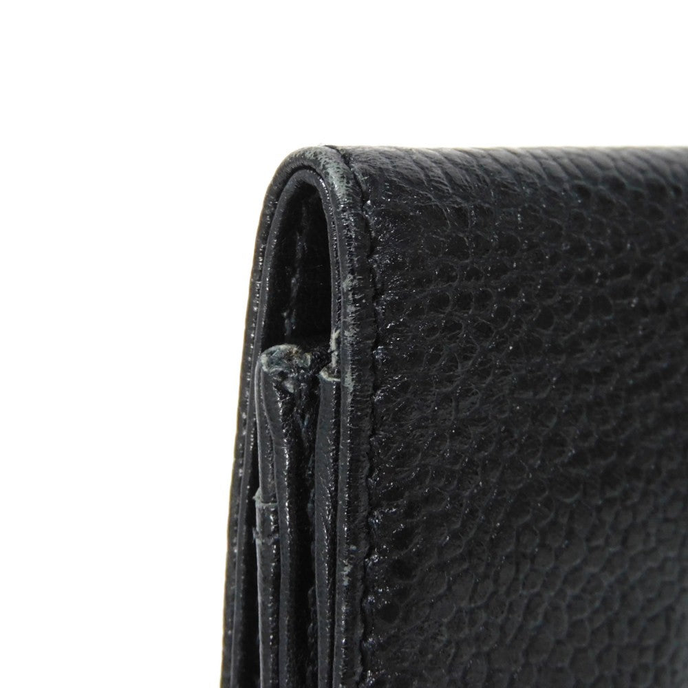 CHANEL Coin case Caviar skin black Big Coco Compact flap wallet